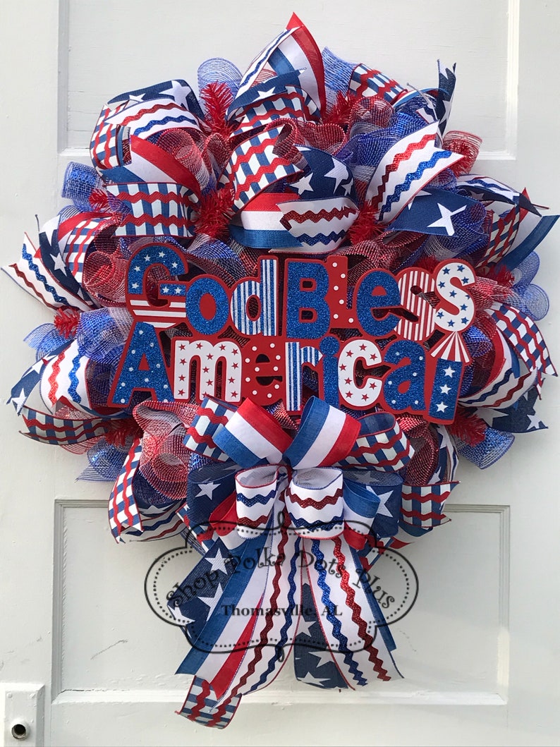 GOD BLESS AMERICA 4TH OF JULY DECORATION VETERANS DAY