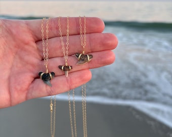 dainty shark tooth necklace, ocean lover necklace, everyday beachy jewelry