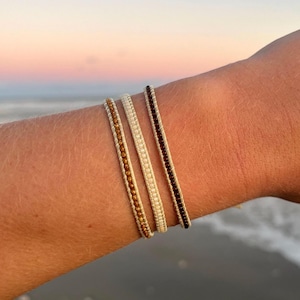 dainty handwoven bracelets, stacking bracelets, seed bead wrap bracelets, bohemian bracelets, boho beach jewelry