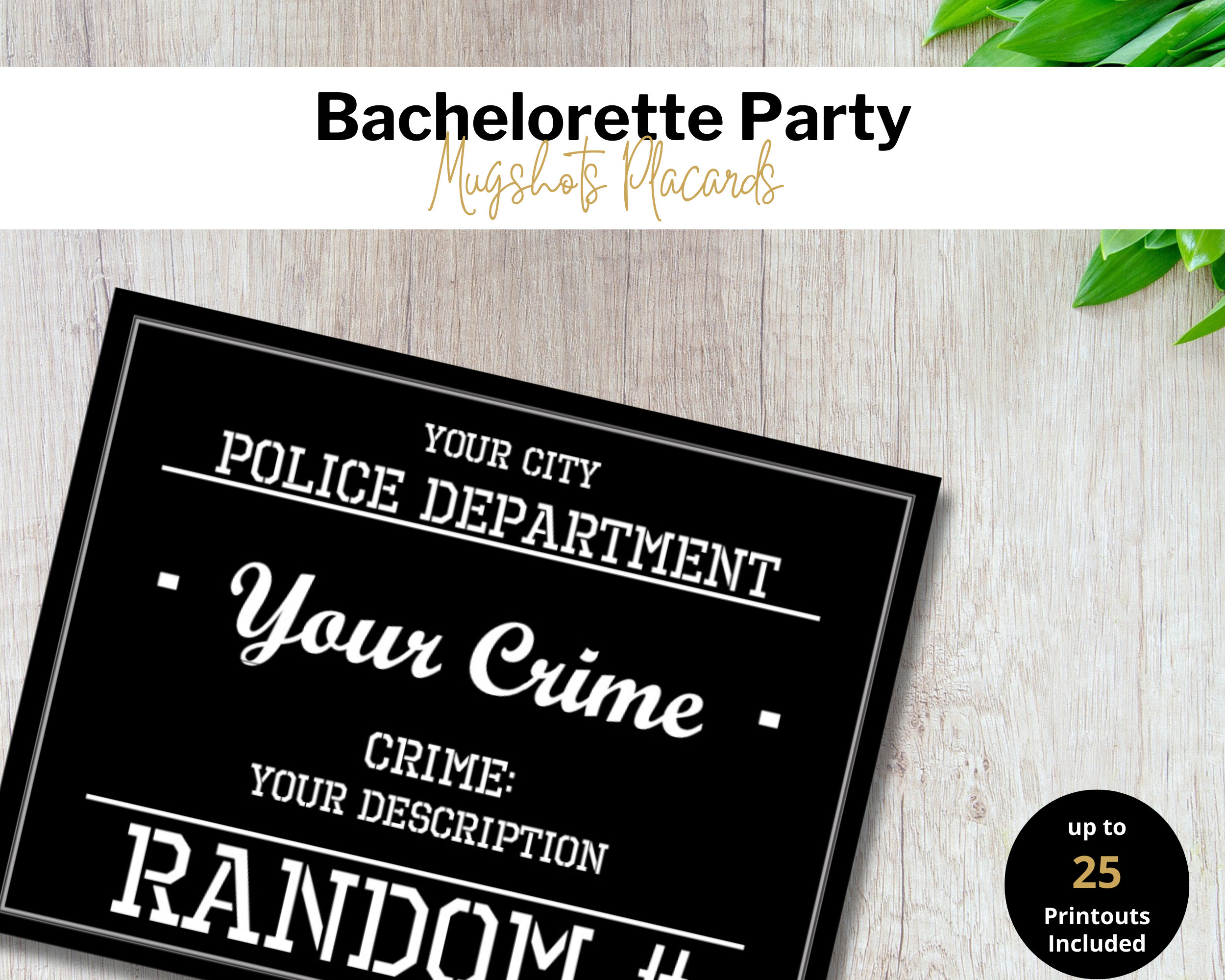 CUSTOMIZABLE Bachelorette Party Mugshots Party Game Bridal Party ...