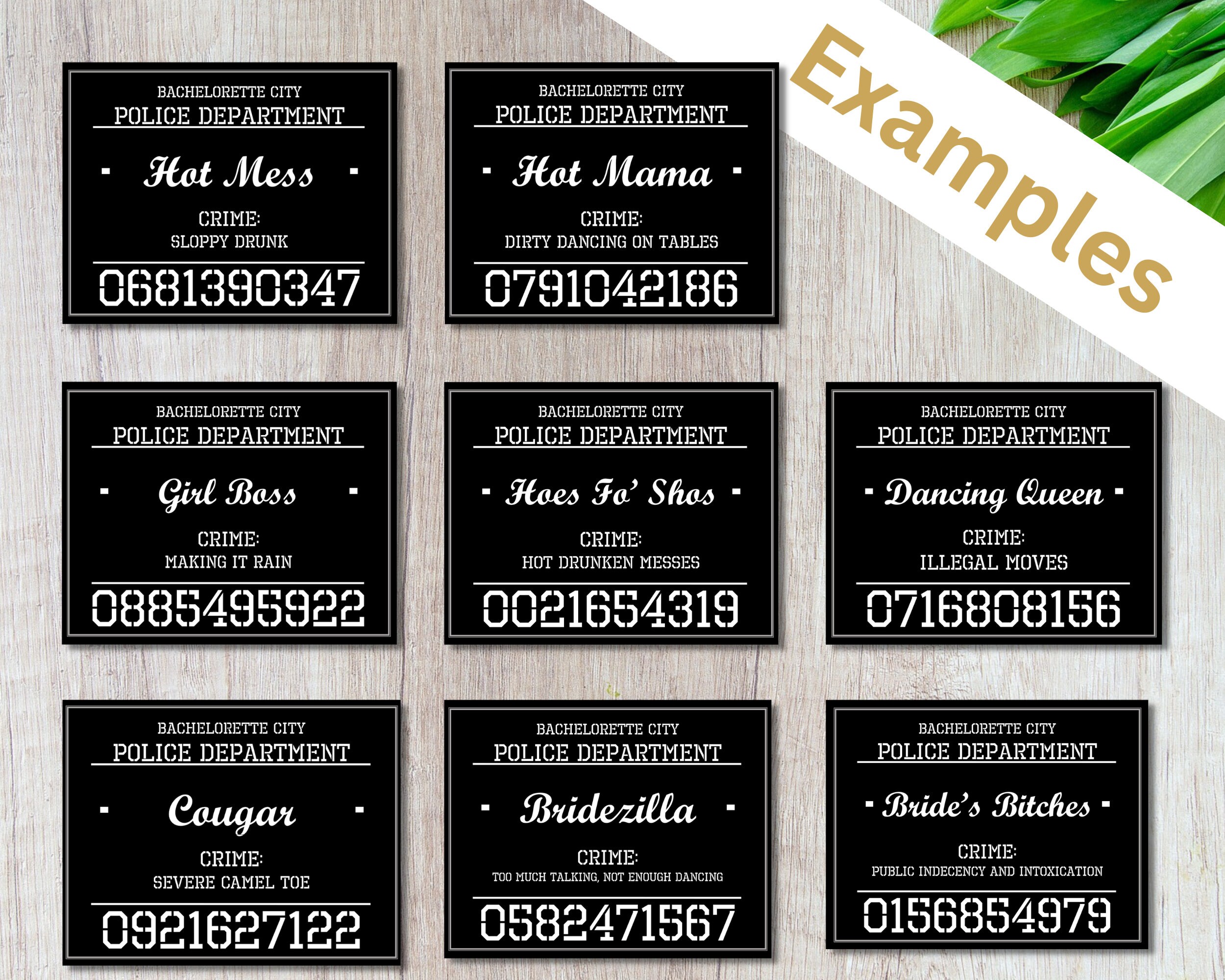 CUSTOMIZABLE Bachelorette Party Mugshots Party Game Bridal Party ...