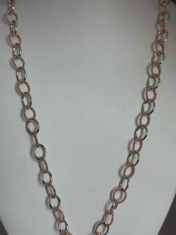 Sterling Silver 925  Rosetone Openwork Round Pend… - image 3