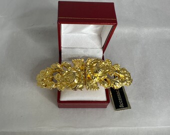 ACCESSOCRAFT NYC Vintage XL Buckle Disco Deco Style Enamel +  display picture 2