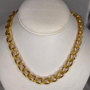 Anne Klein Vintage Chain Link Goldtone Necklace