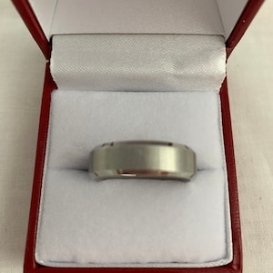 Brush Finish Stainless Steel Ring Band