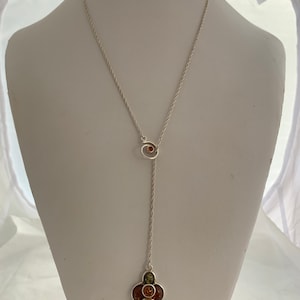 Poland Baltic Amber Multi Color Pendant Adjustable Bolo Style Chain Unique Design 925 Sterling Silver