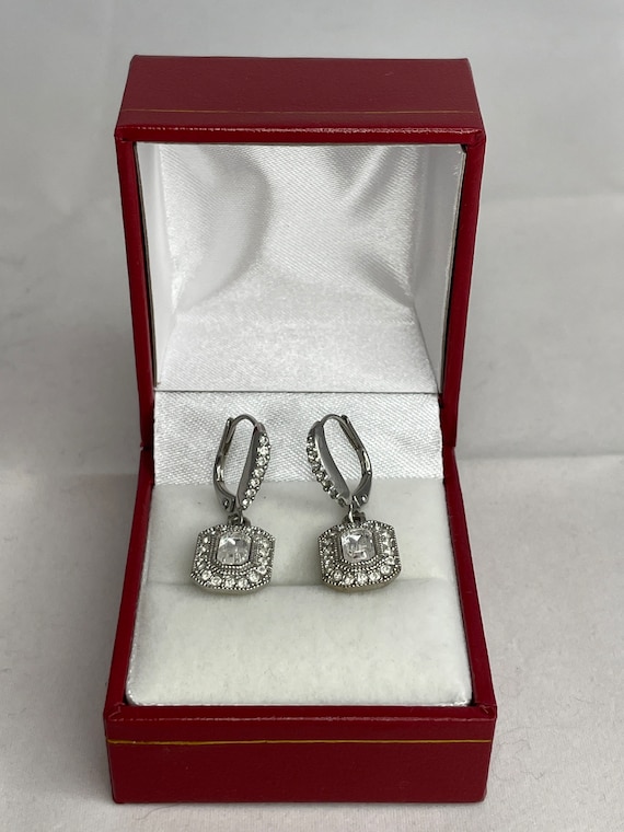 Givenchy Crystal Rectangular Accent Stones Dangle… - image 2