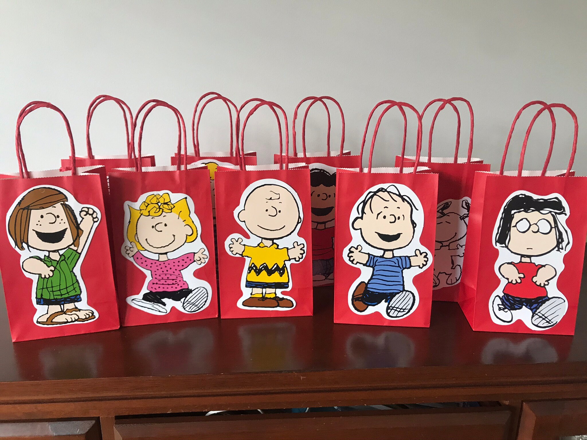 Peanuts Snoopy Banner Gift Bags Goodie Bags Party Birthday Etsy
