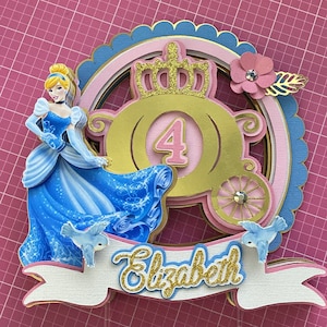 Cinderella cake topper/ birthday decorations/ custom cake topper/ Cinderella birthday party/ princess cake topper/ girl party/ child’s party