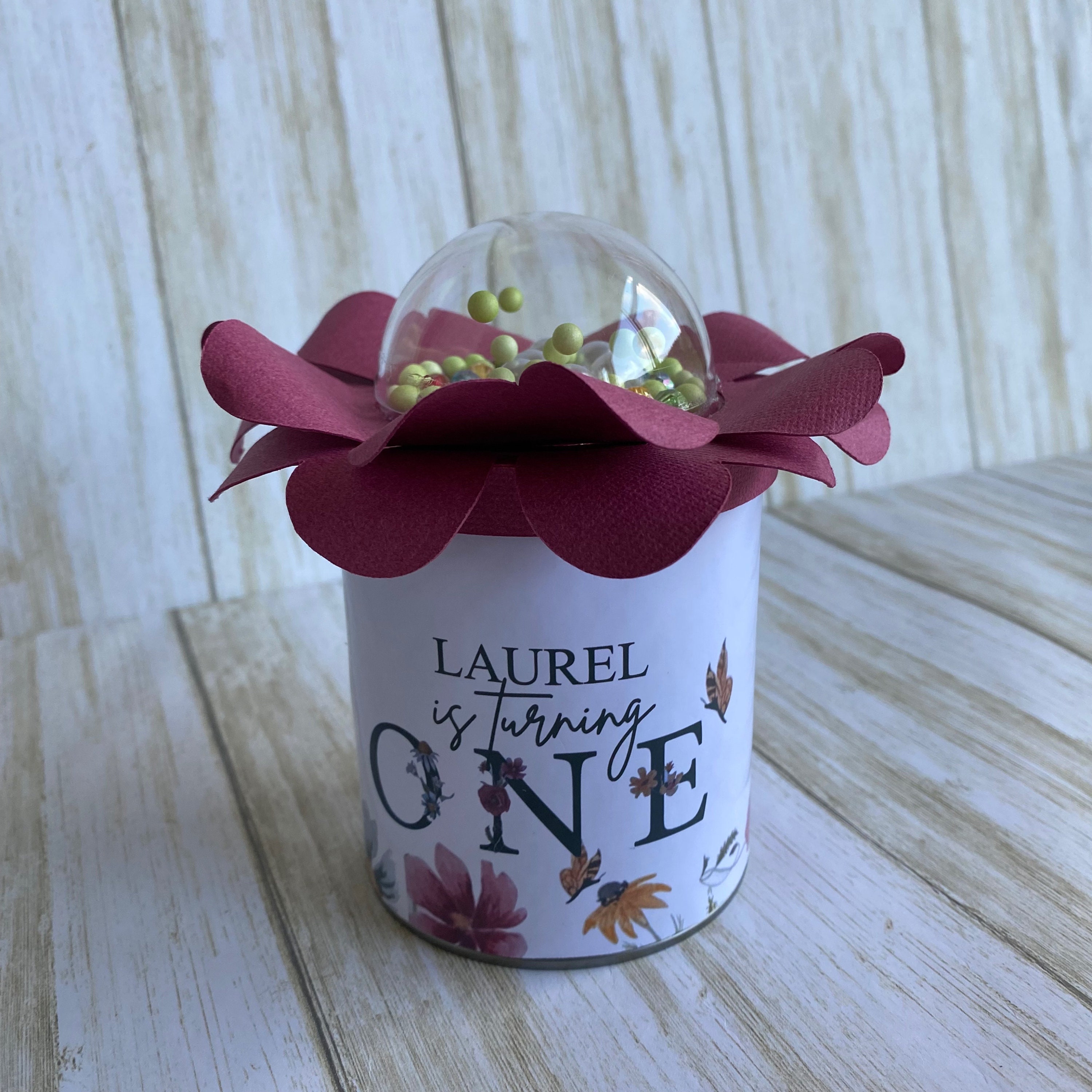 Blumen Kartoffel Chips Dose, erste Geburtstagsparty Dekoration, kleine Chips Tasche, kleine Geburtstagsparty, individuelle Chips Dose, Chips Dose