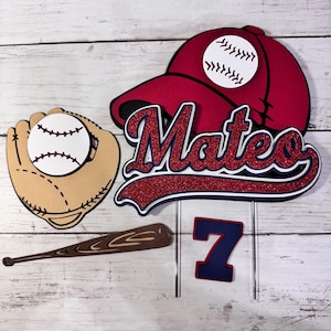 Baseball cake topper,baseball cap  cake topper, baseball birthday party, baseball party, personalized 3D cake topper, custom  baseball party