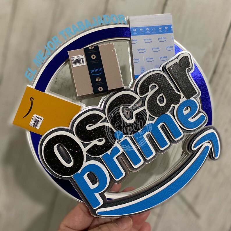 Amazon Prime Cake Topper Personalized, Amazon Prime Cake Topper, 3D