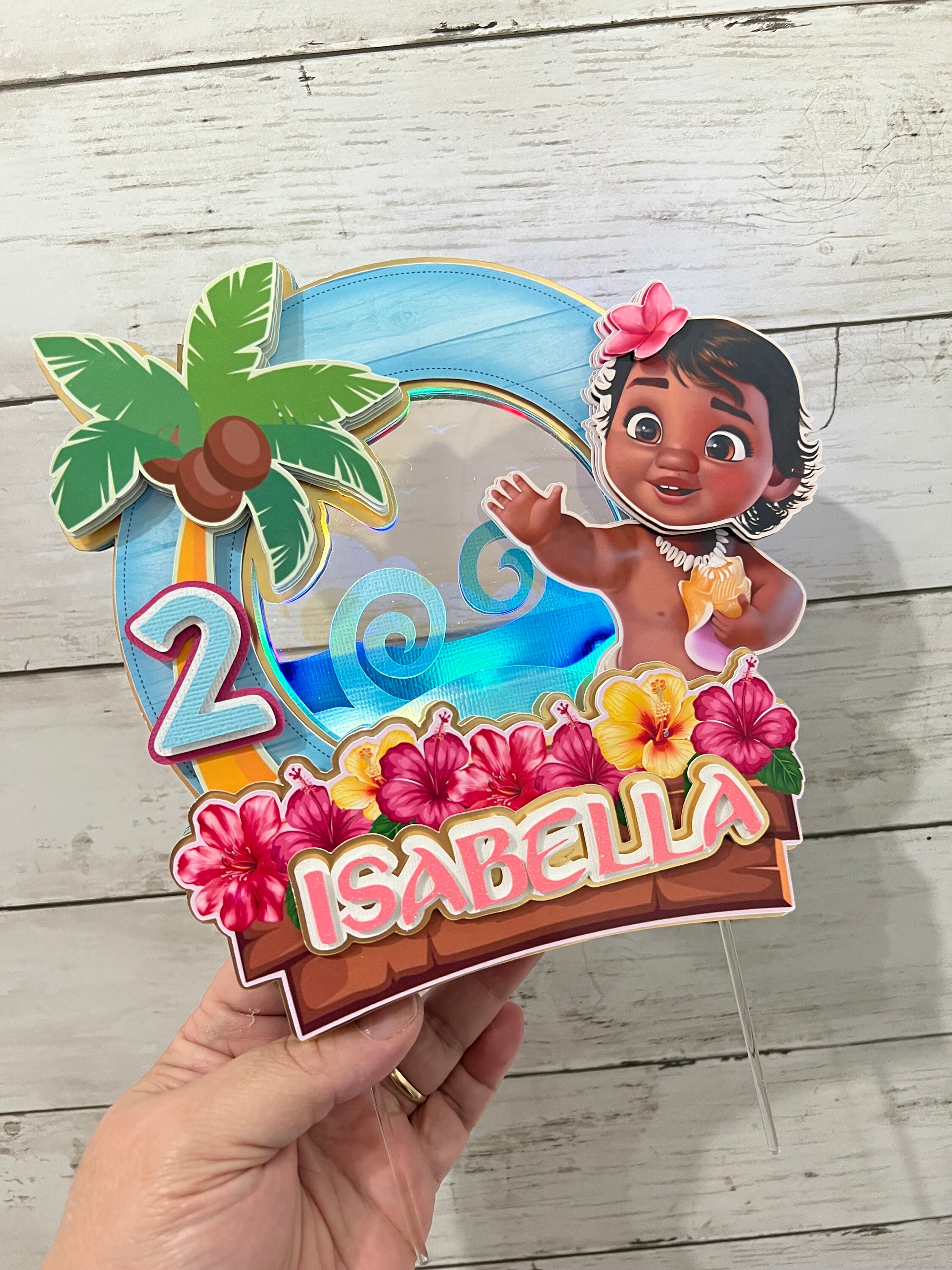 Light up Baby Moana Cake Topper, Baby Moana Cake Topper With Light ...