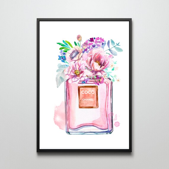 Braj Art Gallery Fashion Poster Chanel Floral Perfume & Lipstick Photo  Frame Size 13.5X19.5 Inches : : Home & Kitchen