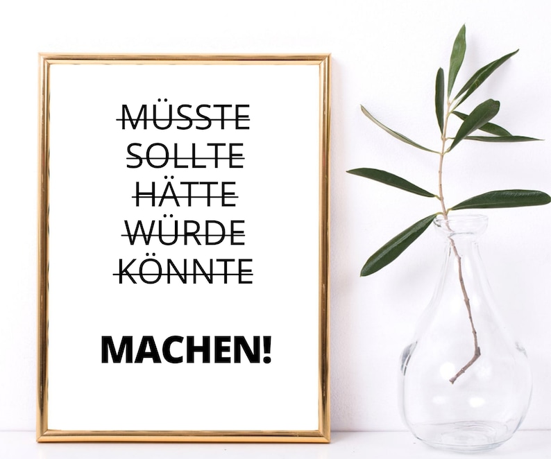 Din A4 Kunstdruck ohne Rahmen Spruch Machen Motivation Mut Erfolg Tun Zitat Bild Poster Bild 3