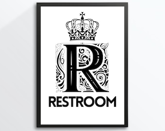 Din A4 Art Print without Frame - Dicton - Toilettes - Décoration de toilettes invités - Toilettes TOILETTES Salle de bain Affiche photo Cadeau