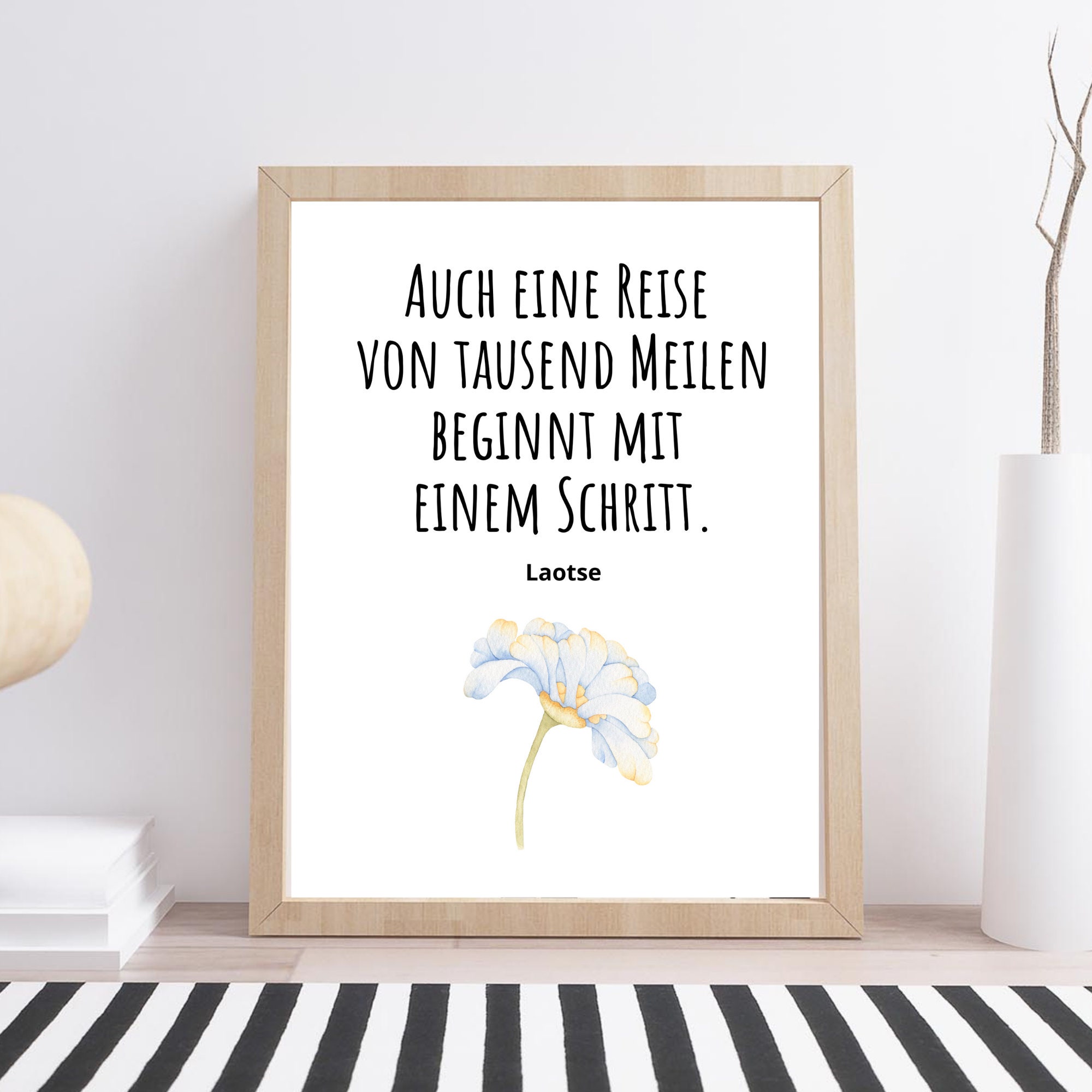 Zeit & Ruhe Poster: Din A4 Kunstdruck Mit Inspirierendem Spruch – Perfekt Fürs Büro Oder Zuhause