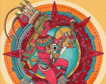 Dios Del Sol Tonatiuh Etsy