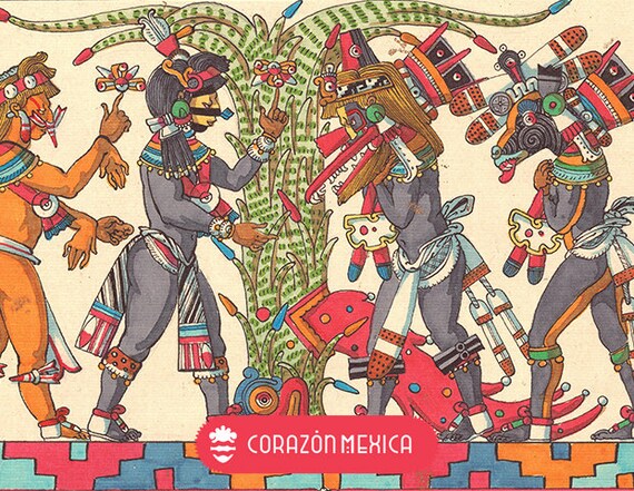 The descent of Quetzalcoatl 1 Aztec Mexican Spirituality Art Huitzilopochtli t shirt Aztec God Mexica Spirit Sun | Etsy
