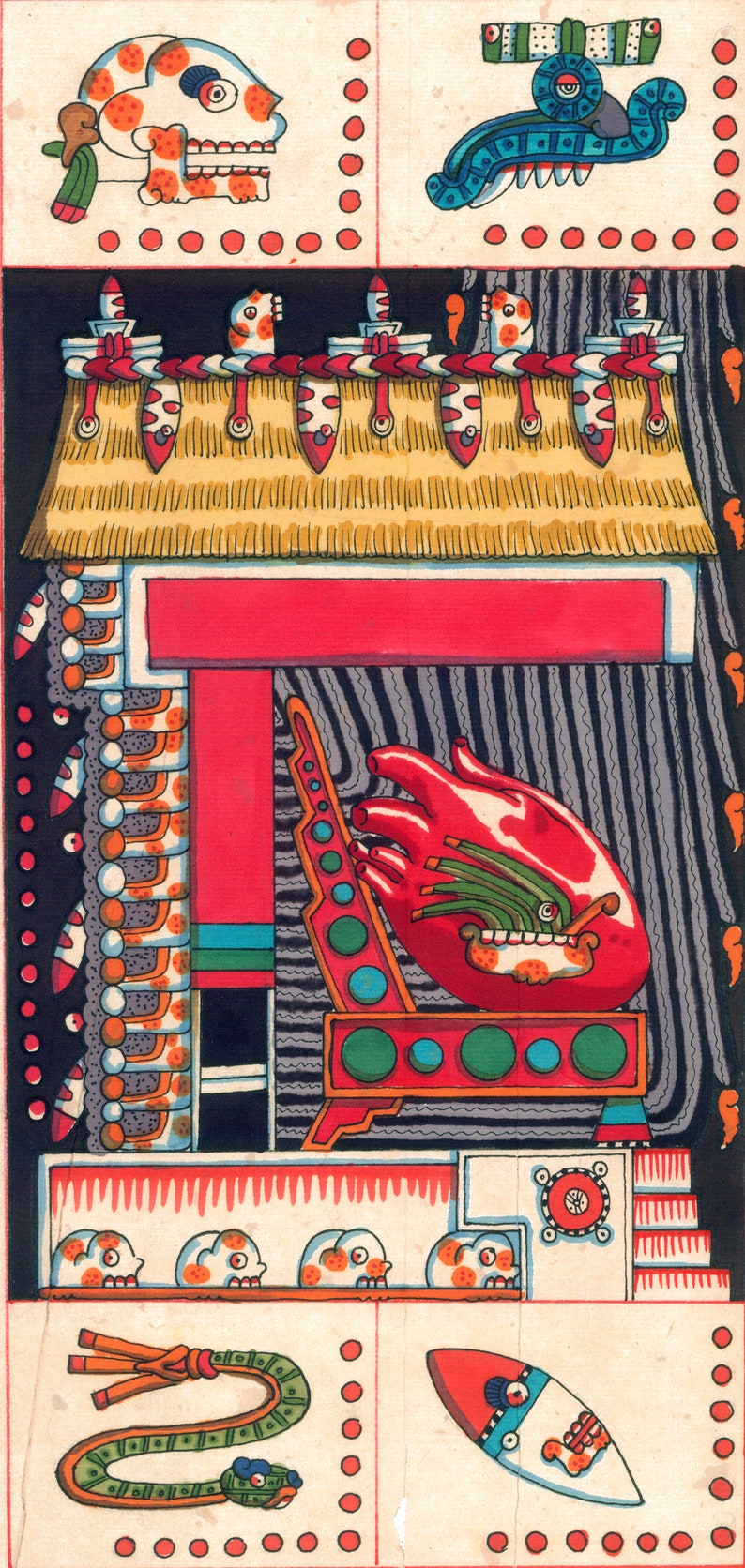 Noyollo Almanac Calendaric Divination Native American Aztec Etsy