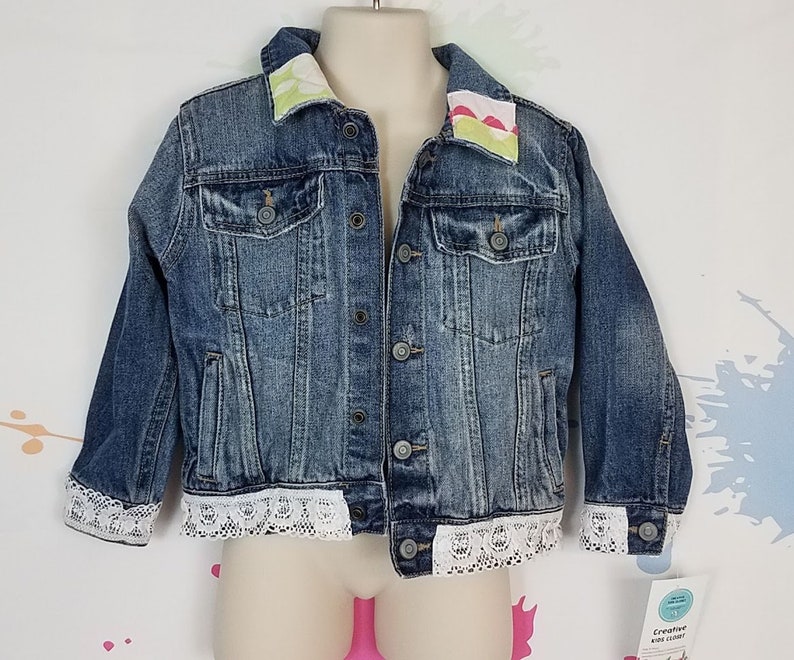 Toddler Girl's 3 T Jean Jacket Girl's Lace Jean Etsy.de