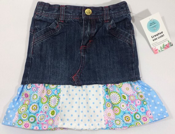 infant blue jean skirt