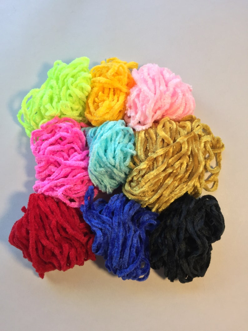 Semiround Chenille Thread Soft Yarn for Embroidery 3 Meters Etsy