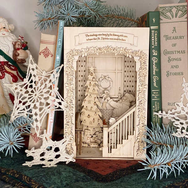 The Night Before Christmas book nook - DIY Kit