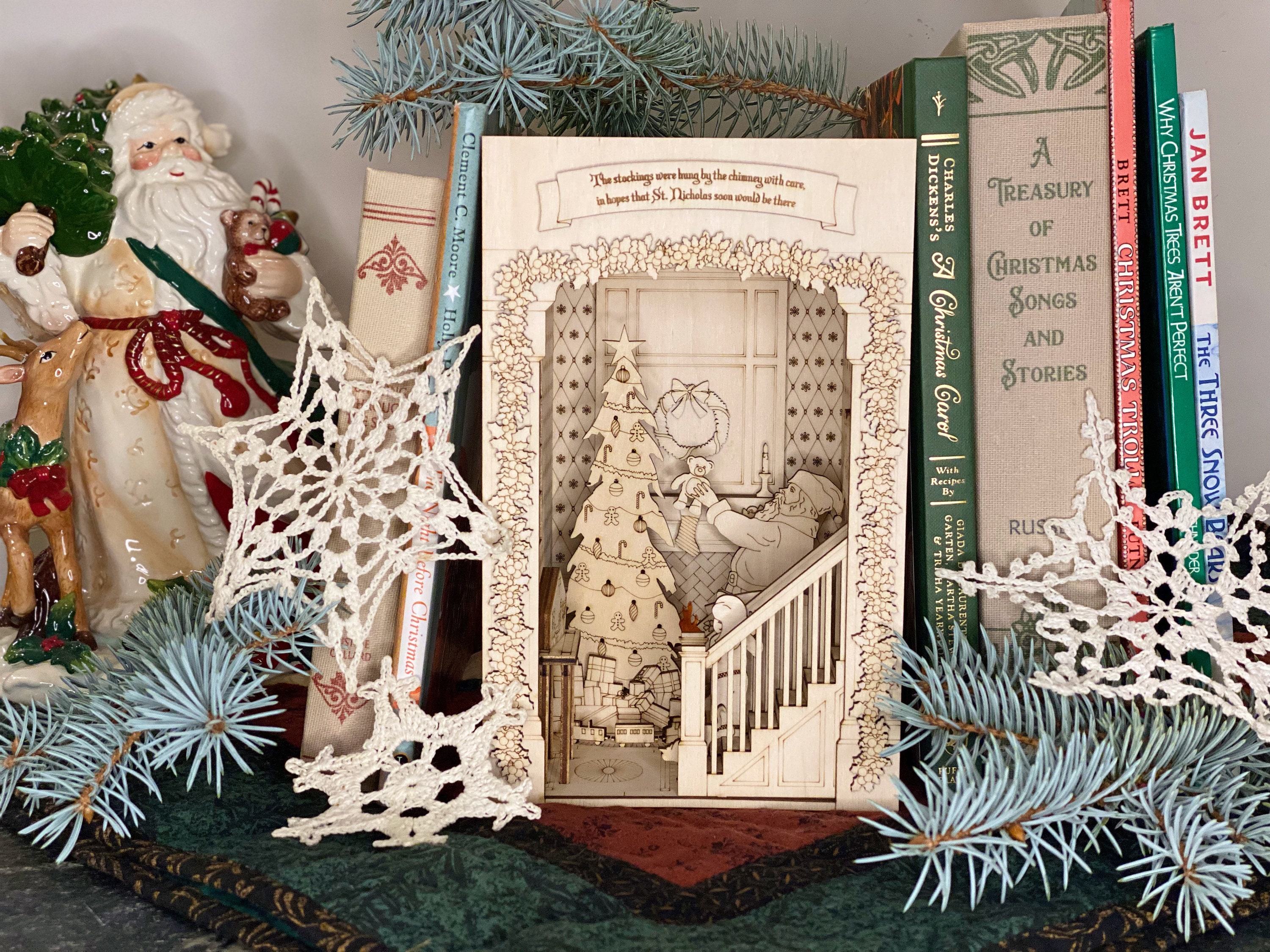 The Night Before Christmas Book Nook DIY Kit 