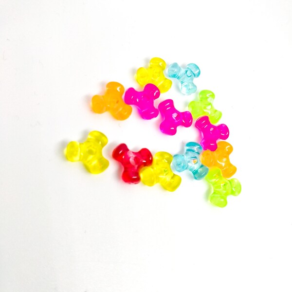 100 Tri Beads, Childrens beads, kids craft, activity packs, cheap beads, propellor beads, uk seller, plastic beads, rainbow beads, 3 sides