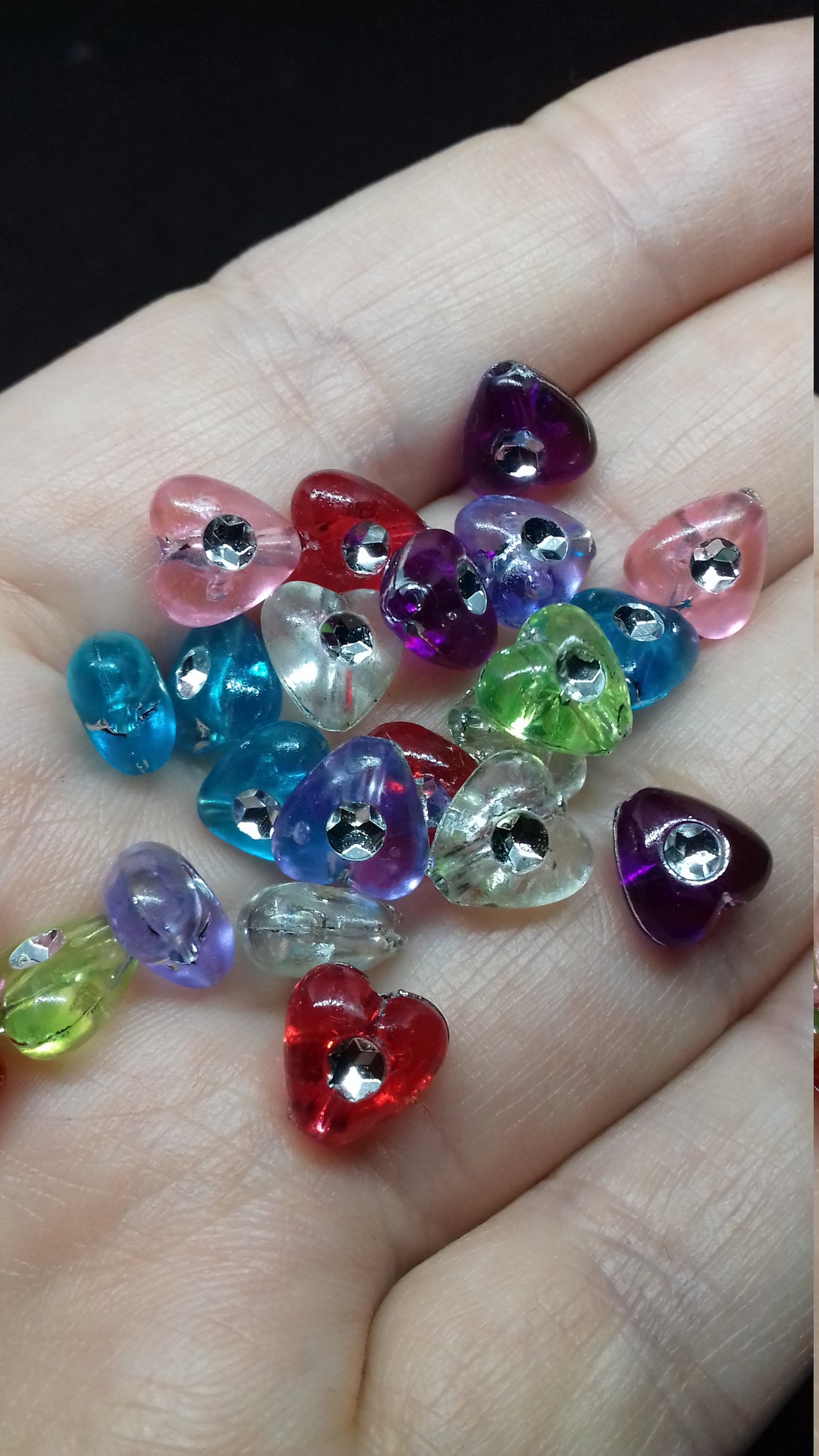 100 Heart Beads Childrens Beads Kids Craft Activity Packs Etsy