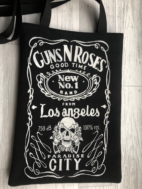 Skull Design Lovely Hand Crafted Fully Lined Shopping Bag with Pouch Holder