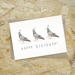 Party Pigeons Birthday Card