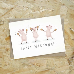 Party Pigs Birthday Card