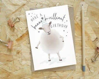 Carte D Anniversaire Mouton Etsy Carte D Anniversaire Mouton Etsy