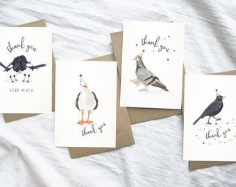 Bird thank you | Etsy