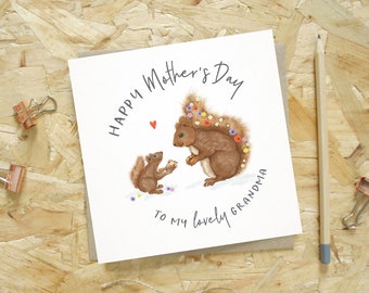Squirrels Grandmother's Day Card