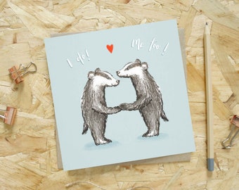 Badger Wedding Card