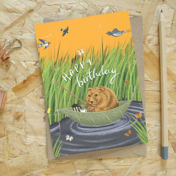 Vole Birthday Card