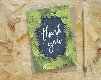 Thank You - Ferns & Stars Card