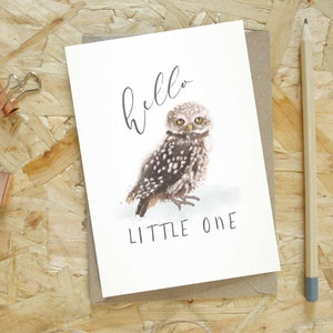 Baby Owl New Born Card