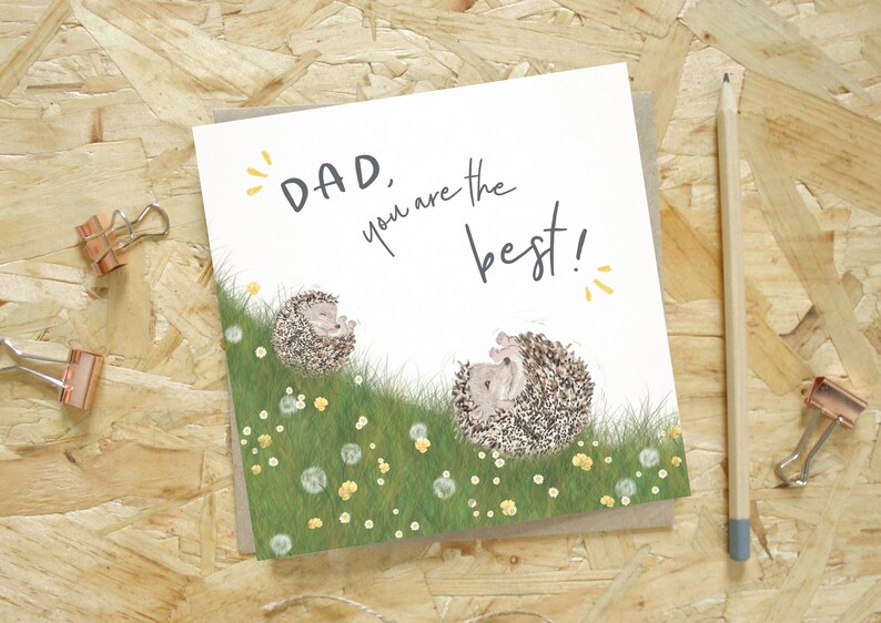 Hedgehogs Card for Dad image 1