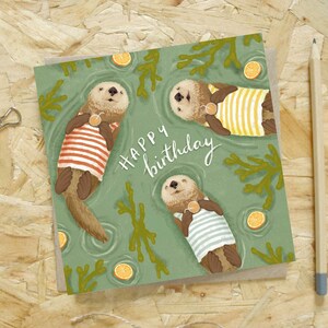 Otter Birthday Card