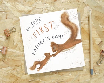 Squirrels First Father's Day Card