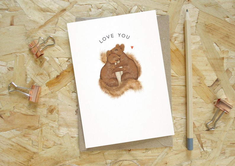 Squirrel Anniversary Card zdjęcie 1