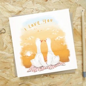 Geese 'I love you' Anniversary Card image 1
