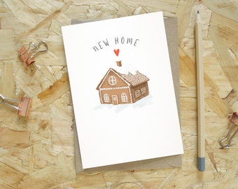 Gingerbread House New Home Card