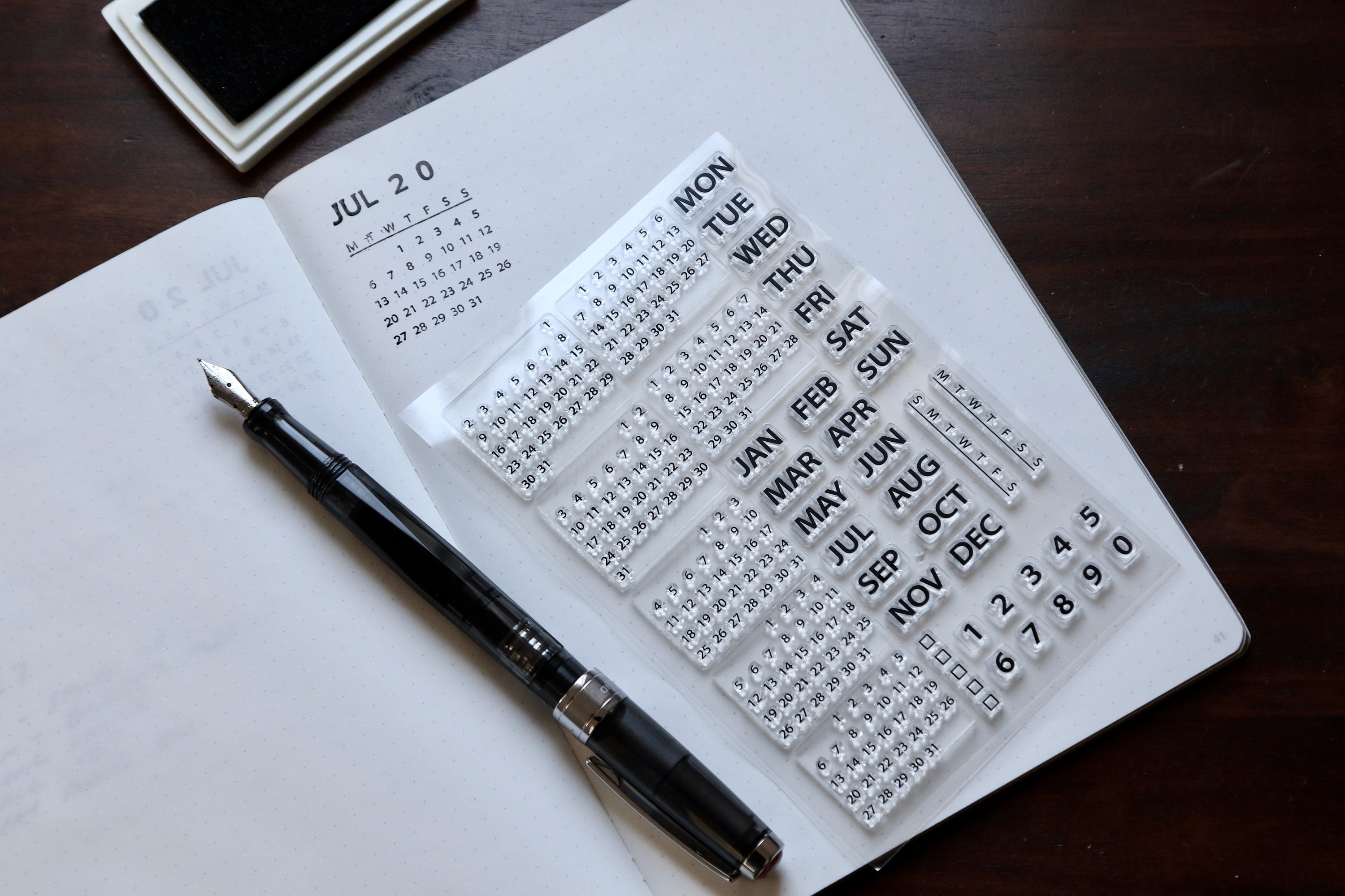 Perpetual Calendar Stamps 39 Stamps Total 2 Styles Available Etsy