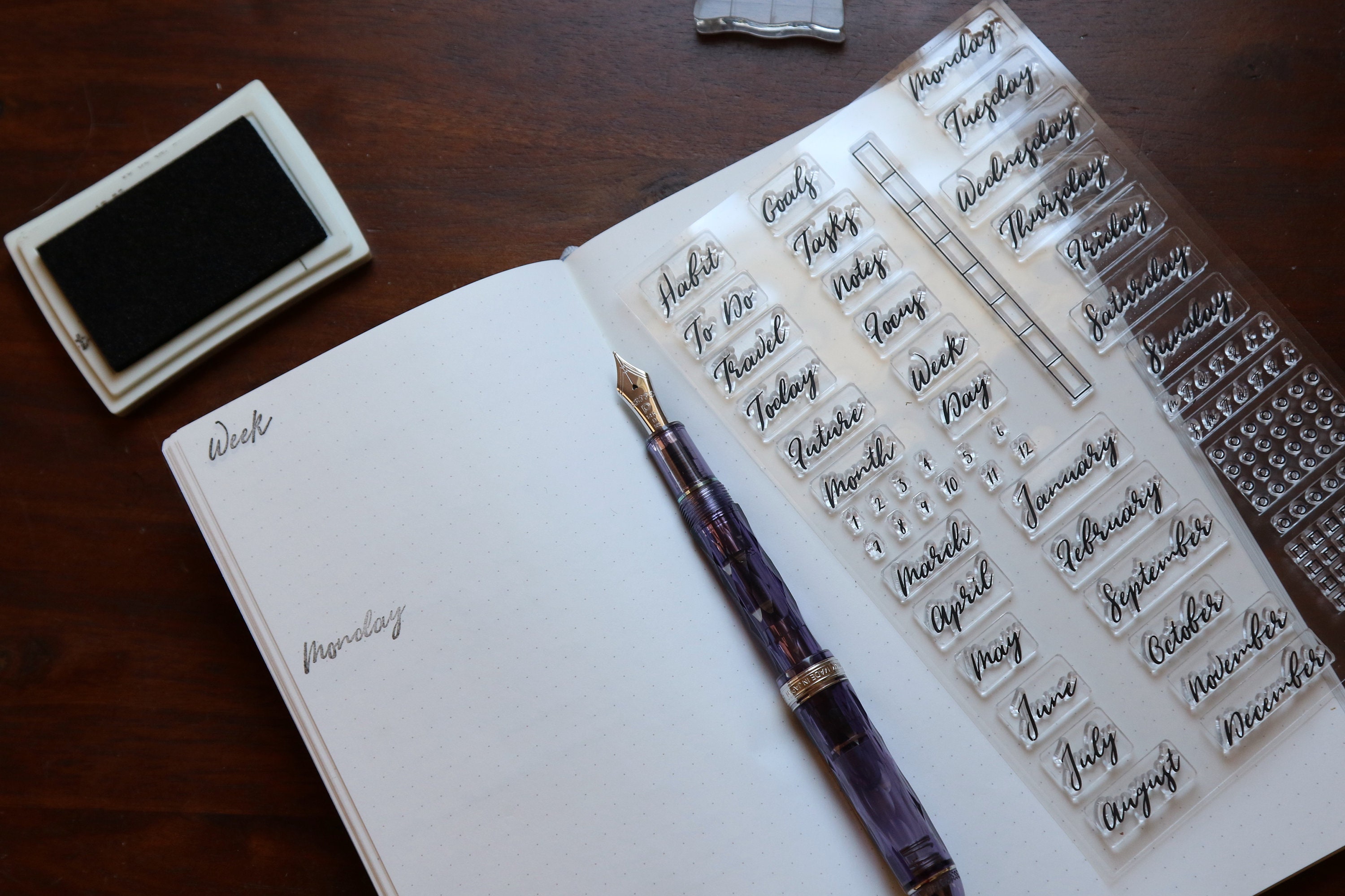 Bullet Journal Stamp Kit 50 Stamps Total 2 Styles Etsy Australia