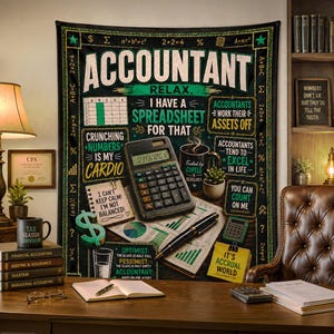 Accountant Throw Blanket #1 - Gift for Chief Financial Officer or Controller